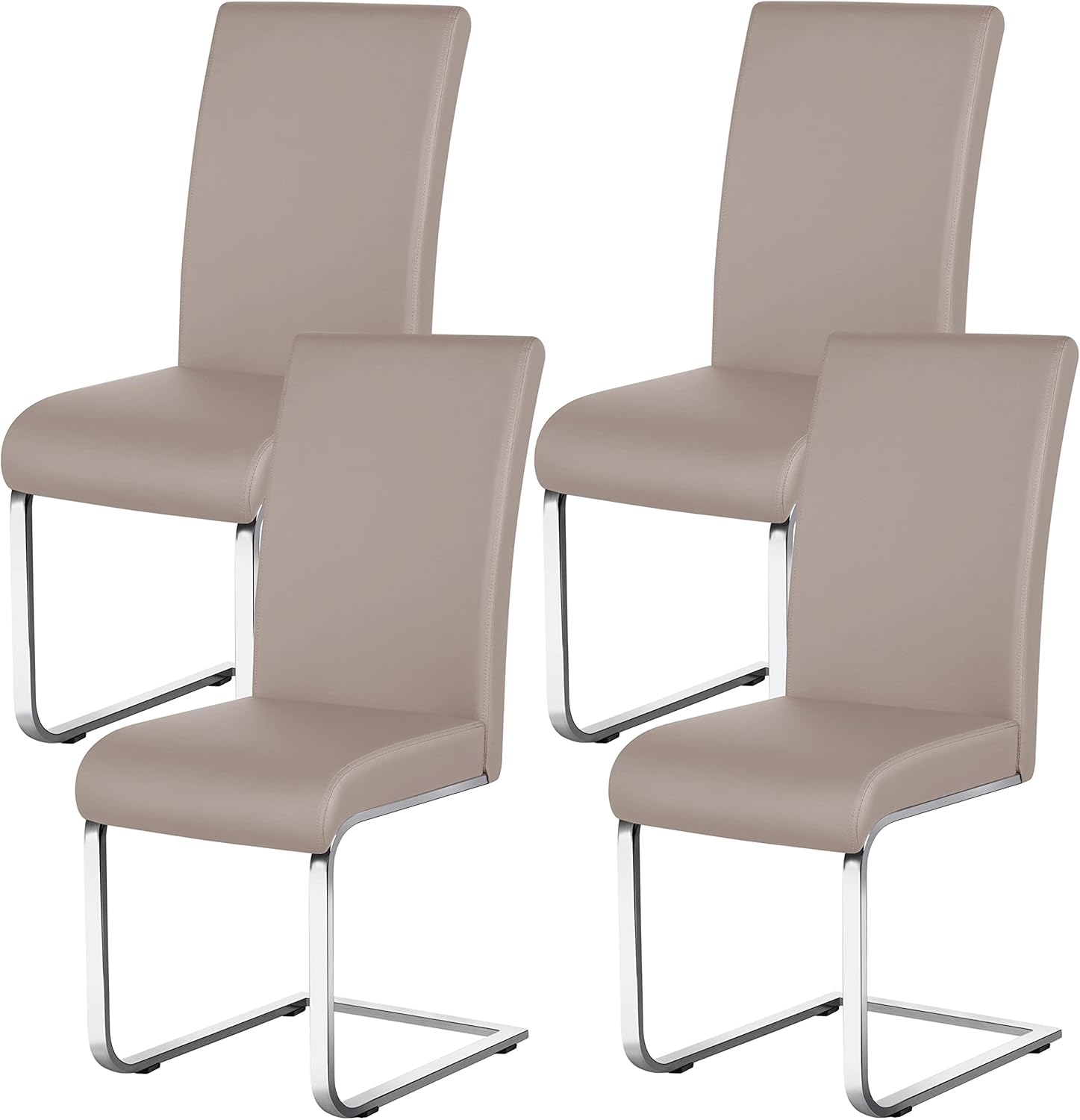 Yaheetech Dining Chairs Set of 4 Leather Chairs Modern Kitchen Chairs