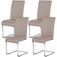 Yaheetech Set 4 Sedie Sala da Pranzo Imbottite Seduta Spessa 10 cm