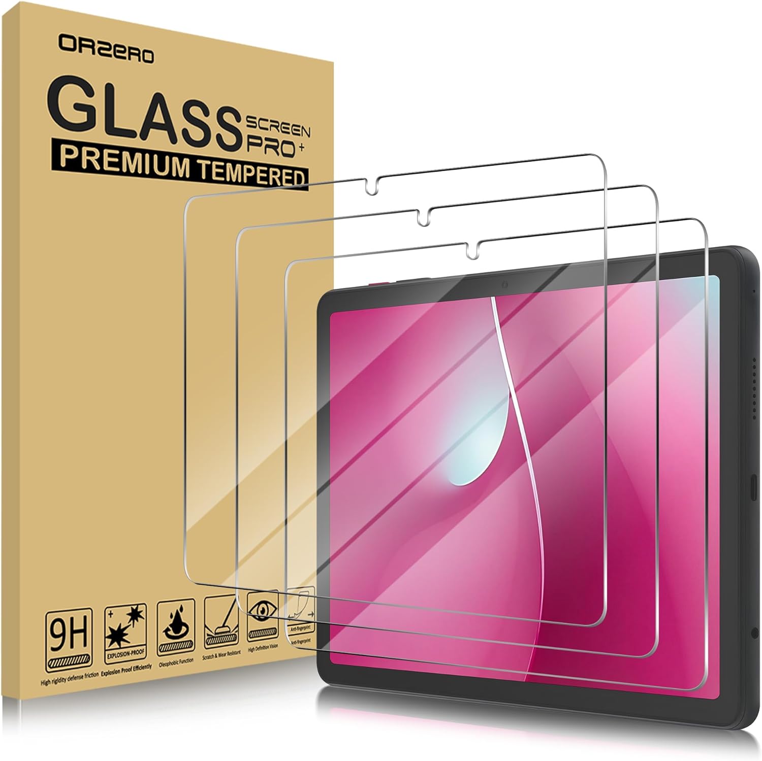Orzero (3 Pack) Protector de Pantalla T-Mobile Revvl Tab 2 2025