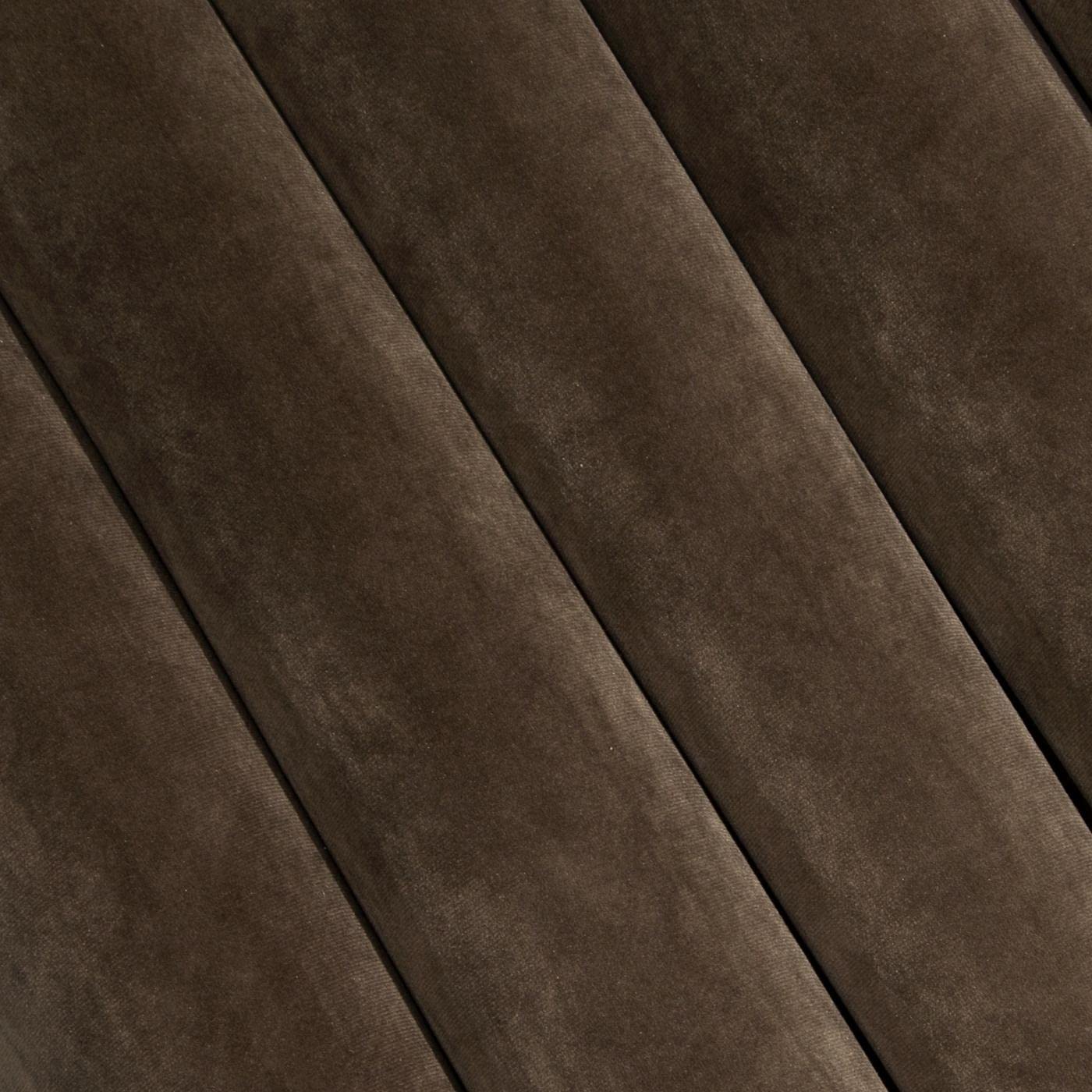 Eurofirany Villa Vorhang Samt Velvet Weich Kräuselband-1 STK. Edel Gardine Dick 290 g/m2 Elegant Glatt Einfarbig Flauschig Modern Klassisch Wohnzimmer Schlafzimmer Lounge, Braun, 140X270cm