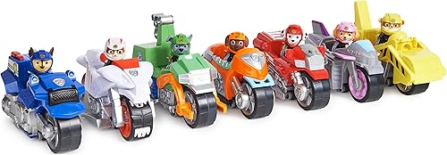 Miniatura 5 de Paw Patrol Moto Pups Rocky's Deluxe - Vehículo de motocicleta con función de ruedas y figura multicolor, XL
