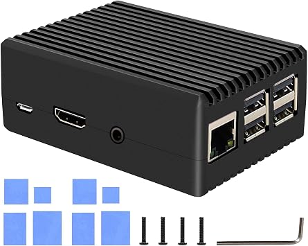 Geekworm P252 Heavy-Duty Aluminum Alloy Metal Case for Raspberry Pi 3B+/3B