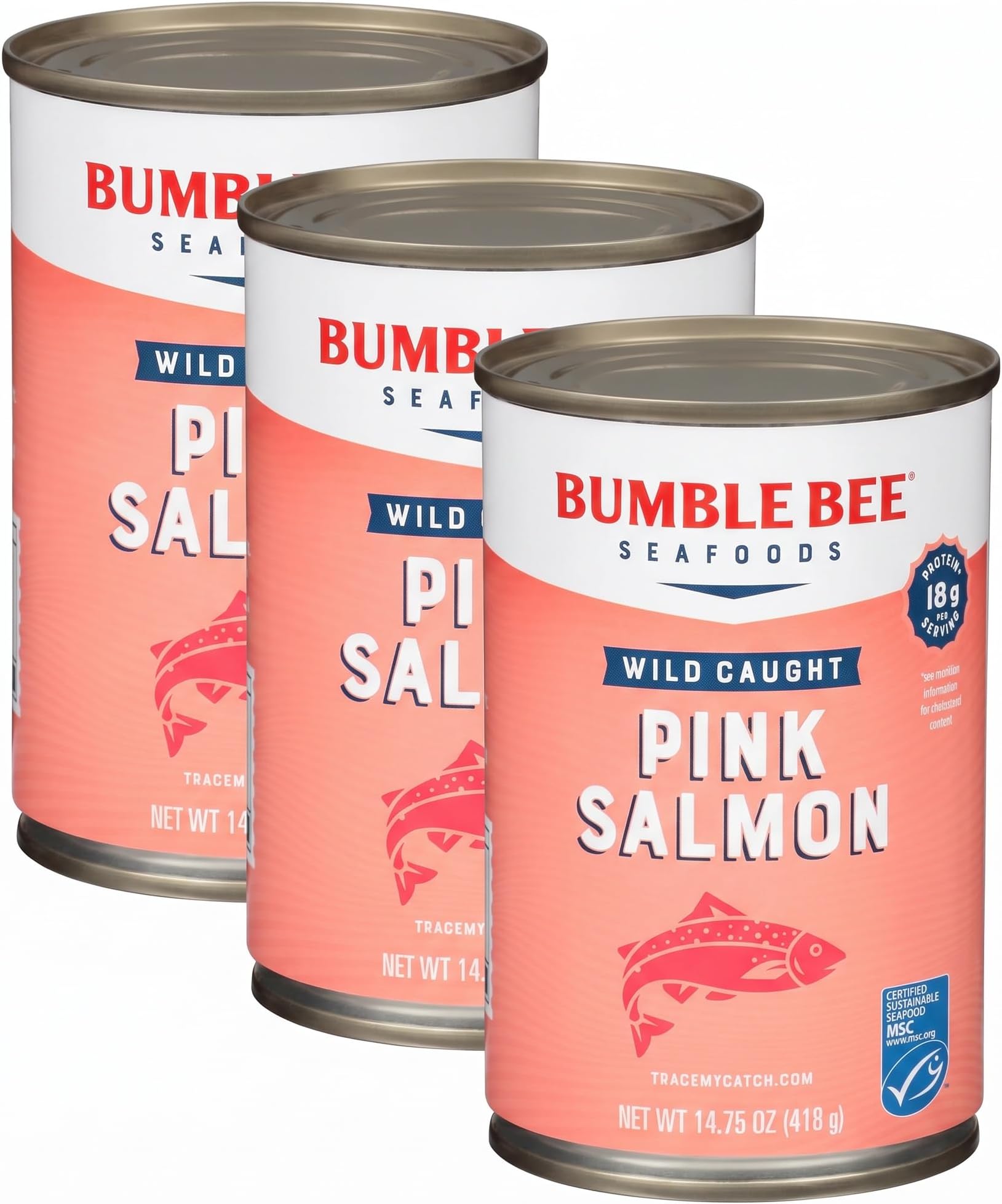 Bumble Bee Pink Salmon, Wild | Premium Quality | 14.75 oz | Pack of 3