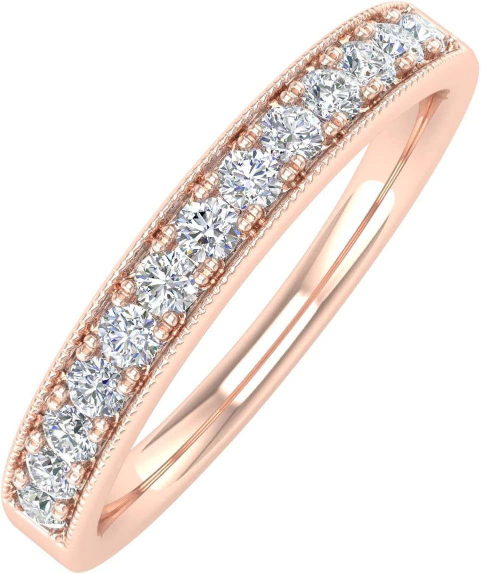 FINEROCK 1/4 Carat Prong Set Diamond Ladies Anniversary