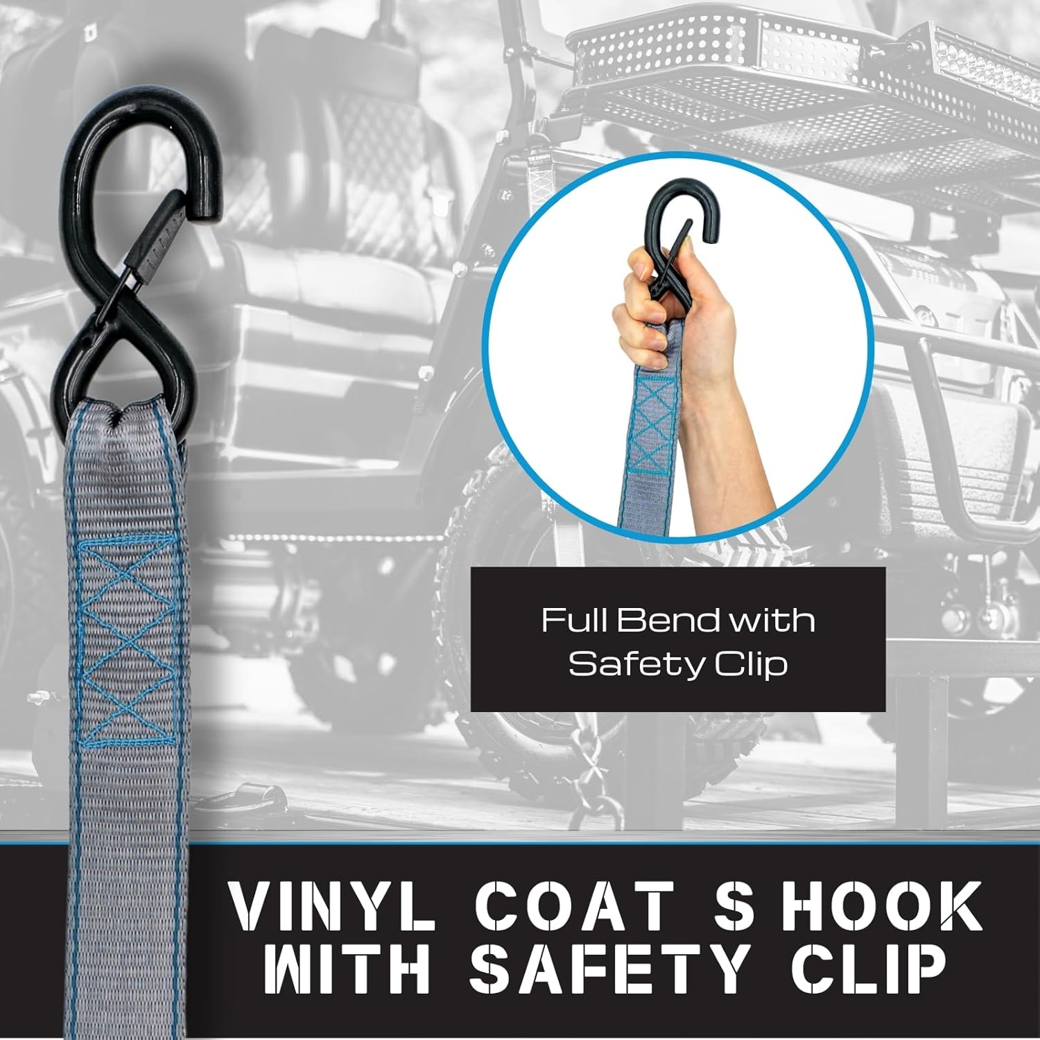 Tie Down 2 in. x 10 ft Grey Heavy Duty Retractable Ratchet Strap, 2-Pack Kit - 3000 lbs. Breaking Load Limit