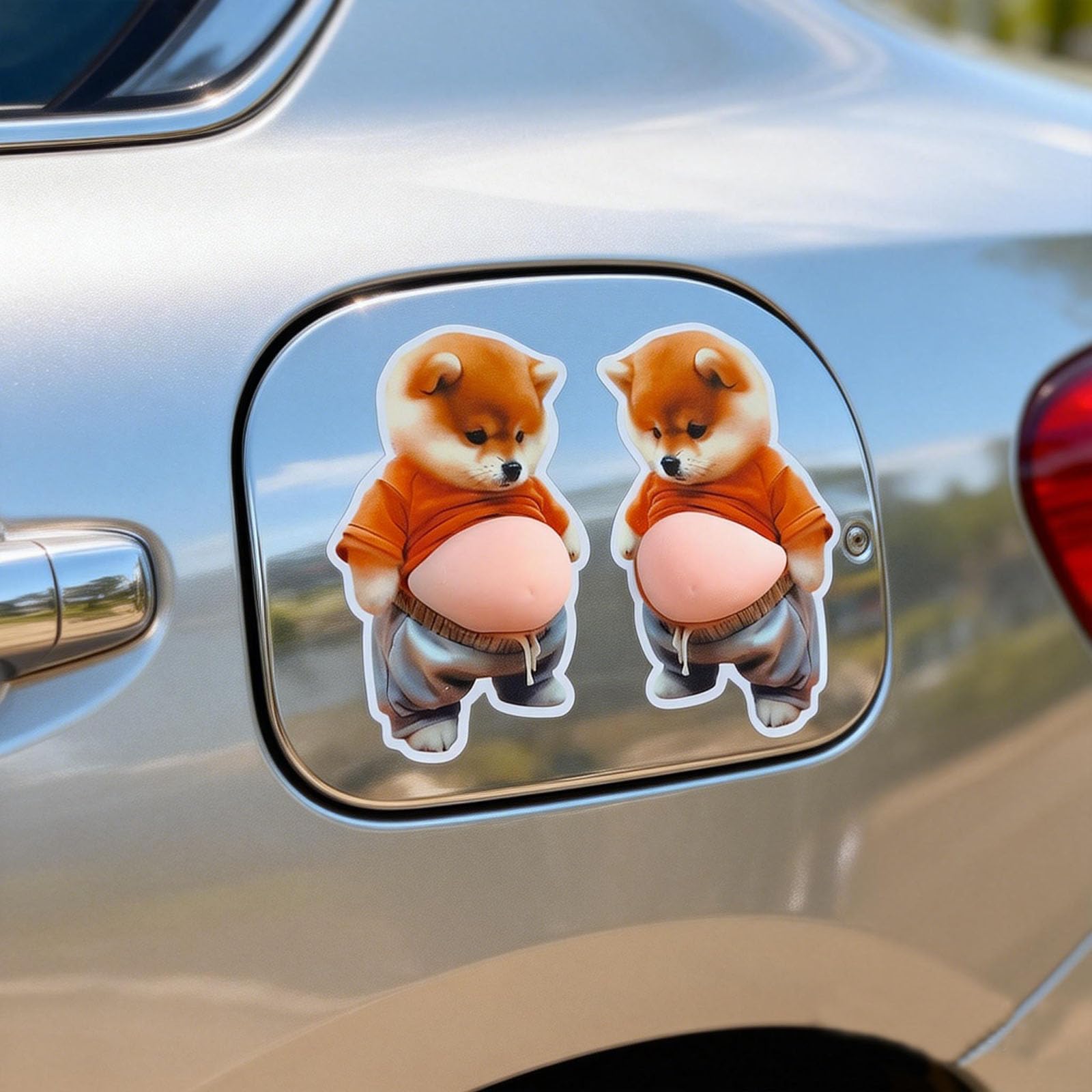 3D Cute Animal Belly Pads, Two of Each Kind, for Door Stoppers and Wall Protection, Silent Shock-Absorbing Pads, Suitable for Doorknobs, Refrigerators, Cabinets, Phones, and Car/Home Decoration. - 5