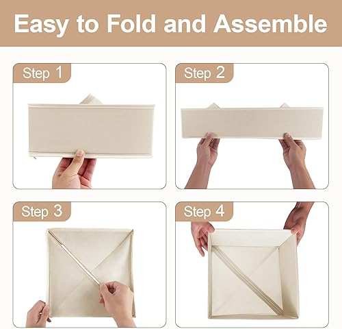 Miniatura 5 de Organizador de cajones, paquete de 6, organizadores de aparador para ropa interior de bebé, calcetín beige