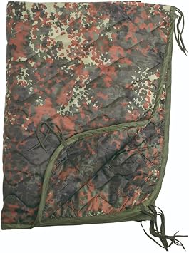 MIL-TEC ポンチョ用ライナー ブランケット 掛け布団 収納用携帯バッグ付属 - BW FLECKTARN Camo迷彩