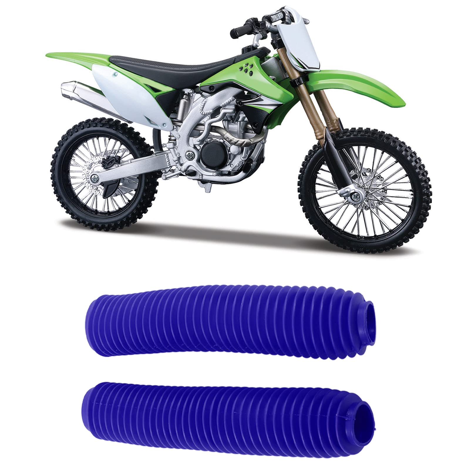 1 Paio di Stivali Ammortizzatori, Stivali Ammortizzatori Forcella Anteriore Moto Sostituzione Parapolvere per SUZUKI RM125 DR250 DRZ400 400 (Blu)