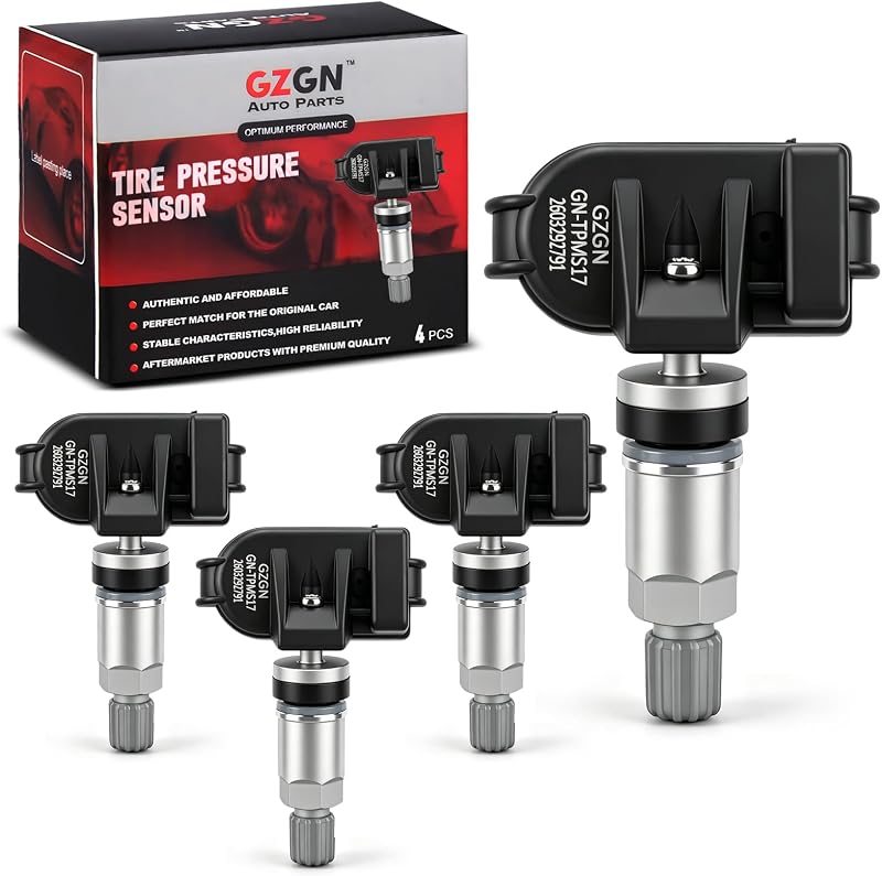 4-Pack TPMS Tire Pressure Monitoring Sensors,433MHz Pre-Programmed,Compatible with BMW X1 X3 X5 X6 118i 128i 320i 335d 335i 520i 528i xDrive 650i 740i,Mini Cooper