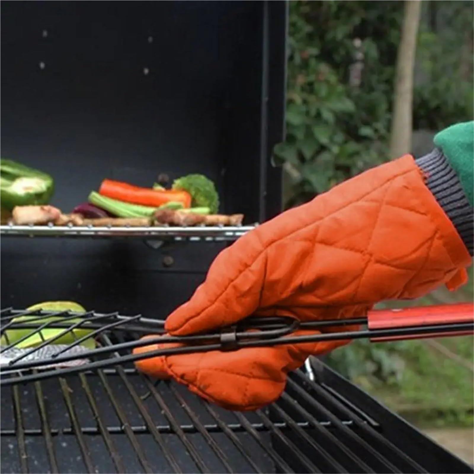 MRKU Gants de Cuisine Professionnels en Coton résistant à la Chaleur, Lot de 2, pour la Cuisson au Four et Le Barbecue.