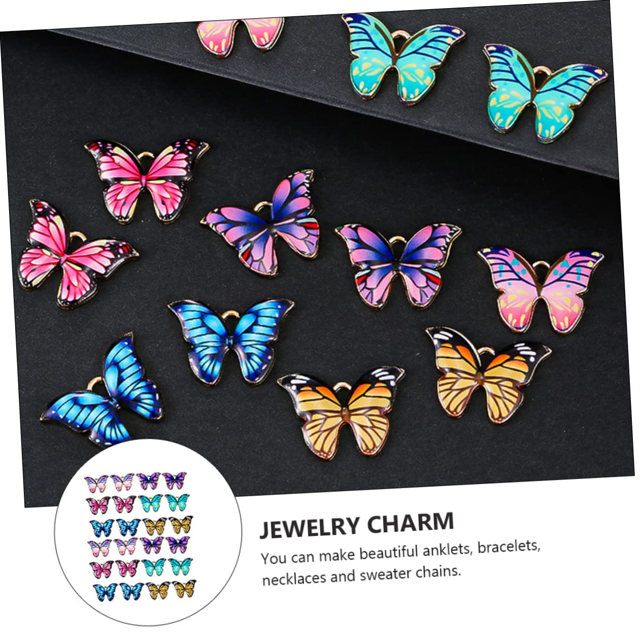 Operitacx 72 Pezzi Farfalla Pendente Di Goccia Di Olio Lega Di Farfalle Charms Chic Pendenti Dei Monili Farfalle Ciondolo Gioielli Fascino Dei Monili Charms Per Fai Da Te