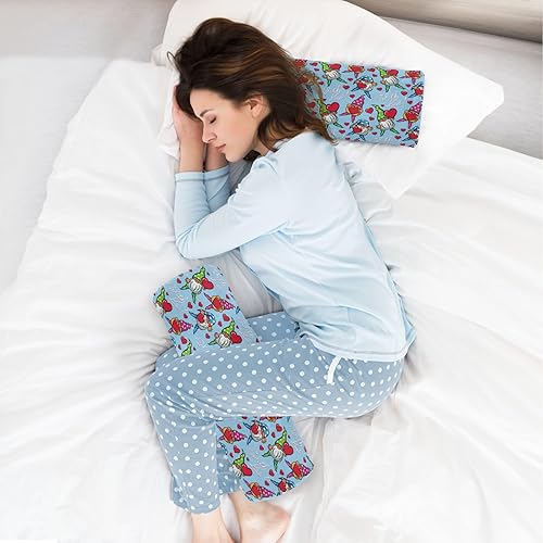 Miniatura 6 de Hearts Gnomes with Love Bolster Pillow Spa Neck Roll Pillows for Pain Relief Round Pillow Insert Pillow Cylinder Decorative Neck Roll Covers