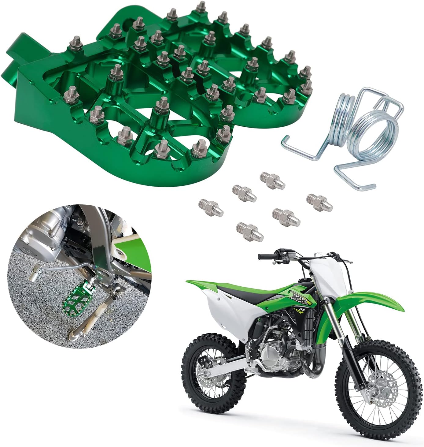 Funparts Dirt Bike Foot Pegs Motorcycle Footpegs Foot