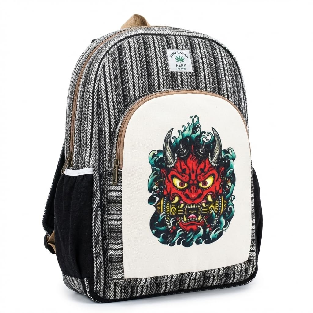 urban hike Handcrafted Hemp Backpack for Men & Women | Organic Eco-Friendly Laptop & College Bag | Spacious 20L Rucksack for Travel, Office & Outdoor | Vegan, Durable & Comfortable || Printed-picture-21