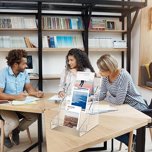 Miniatura 7 de DLUGOPIS Soporte de exhibición de tarjetas de felicitación de acrílico de 3 niveles, organizador de tarjetas de felicitación, soporte de exhibición