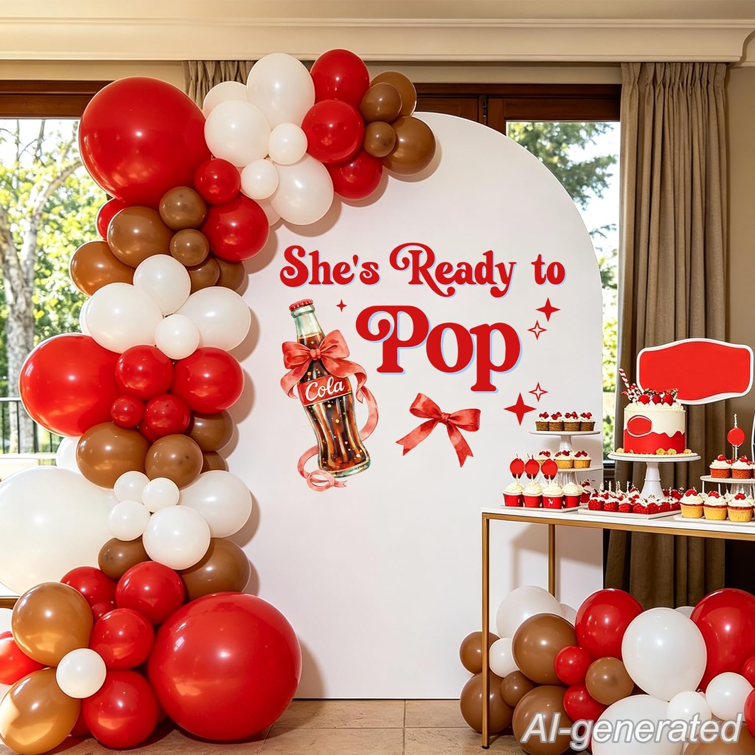 She's Ready to Pop Decal for Balloon Arch Backdrop Shes Ready to Pop Baby Shower Decorations