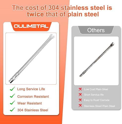 Miniatura 4 de QuliMetal Piezas de parrilla para Weber Genesis 330, quemadores de parrilla para Weber Genesis E330 E320 E310 S310 S320 S330 parrillas de gas con