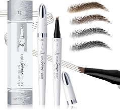 Eyebrow Pencil with 4 Micro Split Tips, Durable and Stain Resistant Eyebrow Pencil for Natural Brows Dark Brown