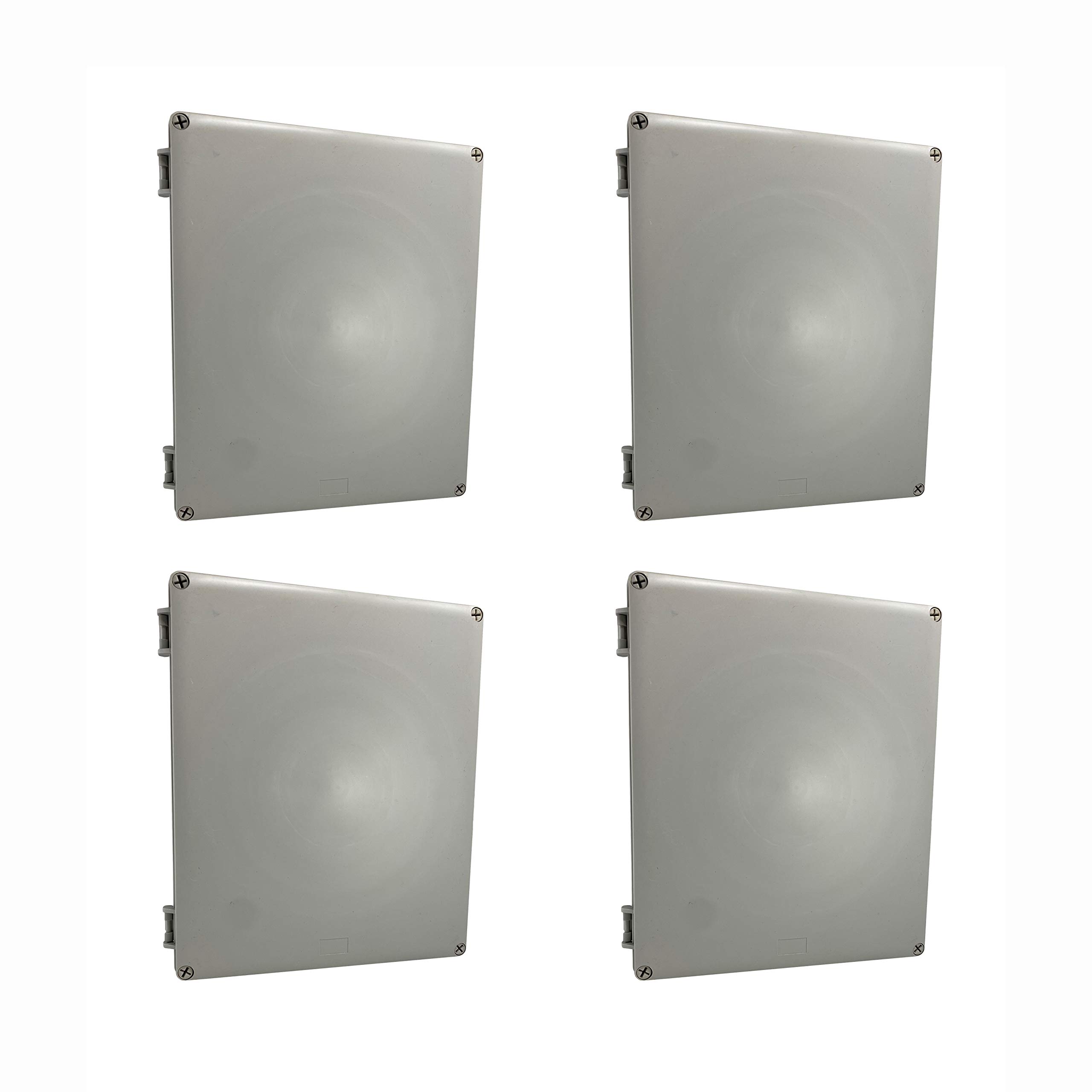 Photo 1 of DJC Supply Co. 12"x10"x4" PS Plastic Weather & Dust Proof Junction Conduit Box Electronics Enclosure 4 PACK 4 12" x 8" x 4"