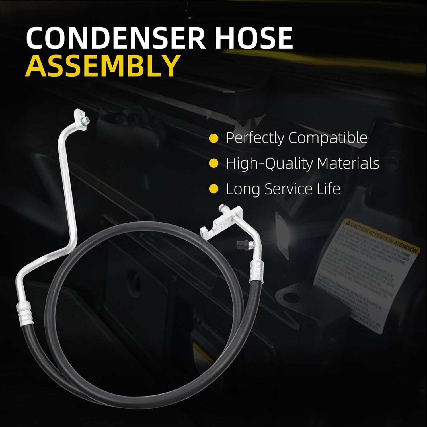 Dasbecan Discharge AC Line Compressor to Condenser Hose Assembly Comptible With Peterbilt Kenworth Trucks Replaces# F5062421475