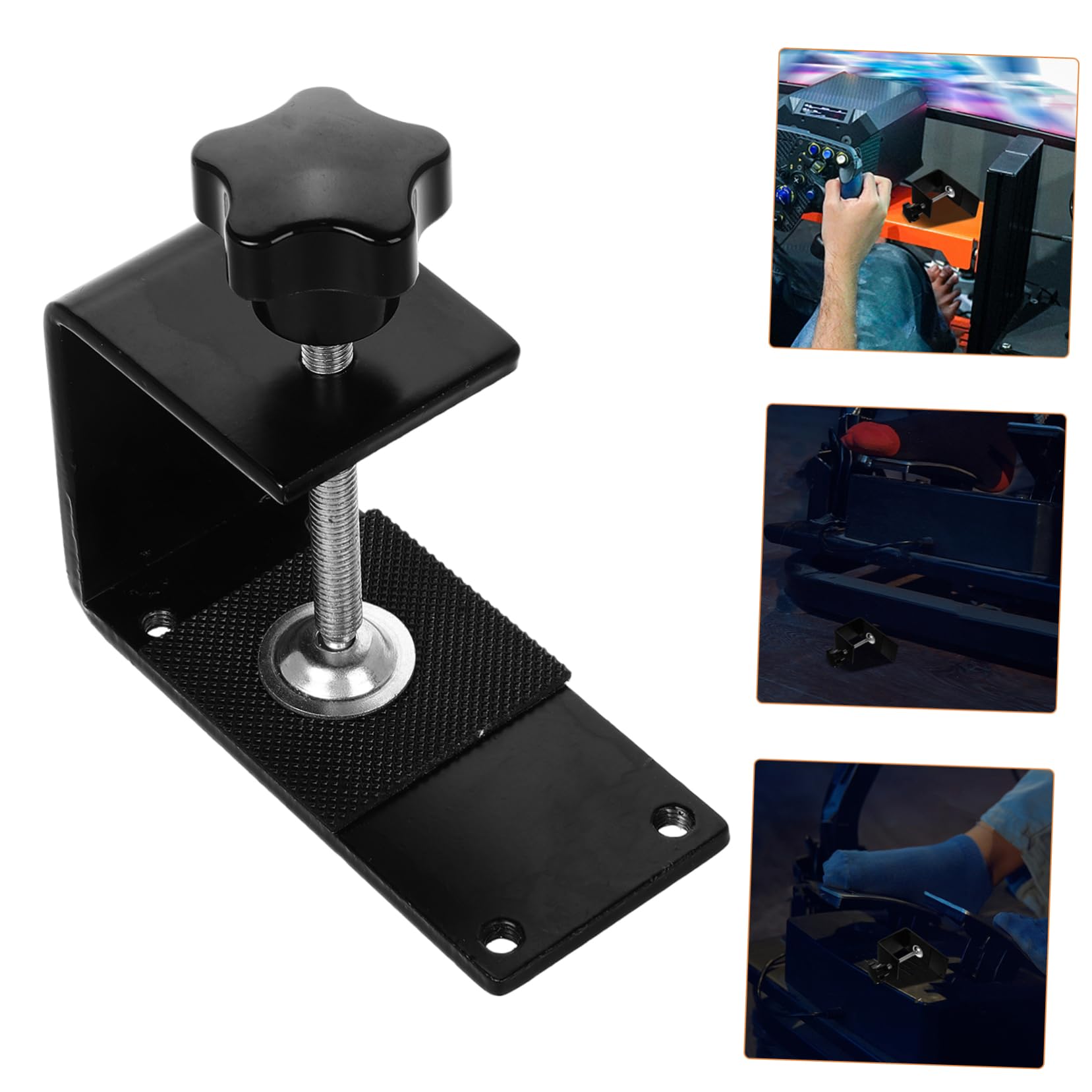 Schalthebelständer aus Eisen Schwarz mit Tragbarem Design und USB Linear Simulation Verstellbare Halterungsaustausch für Rennspiel Handbremse Kompatibel mit PC und Ps Gaming
