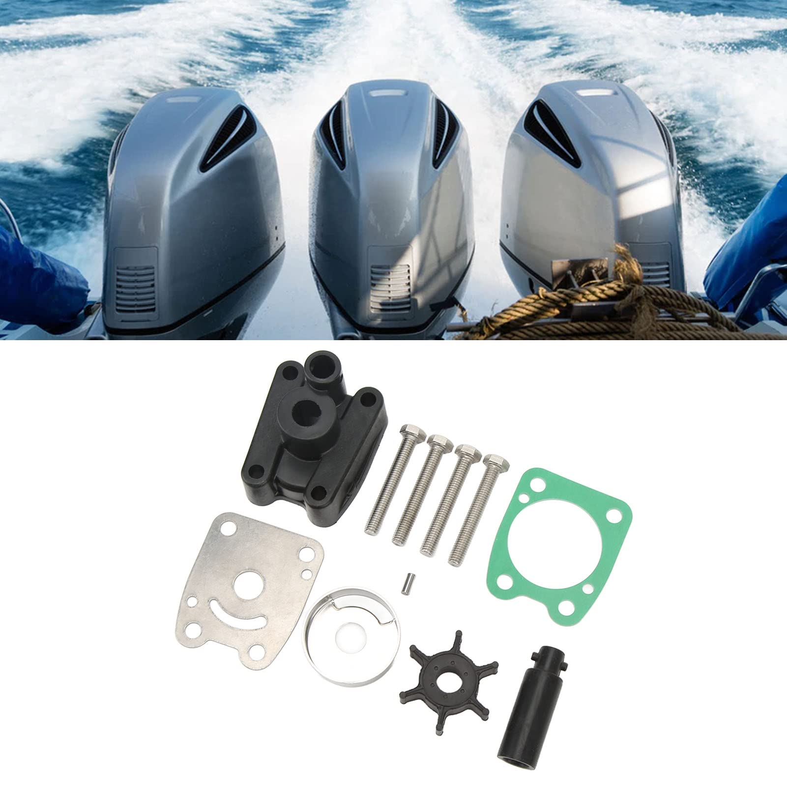 utensili elettrici Kit di riparazione della girante della pompa dell'acqua marina, forte compatibilità Kit di riparazione della pompa dell'acqua del motore fuoribordo Leggero Facile da installare Elev