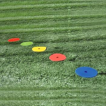 Tsudoku Lot De 10 Disques Marqueurs Plats – Diamètre 15,2 Cm, Antidérapants, Multicolores, Pour Football, Basket, Entraînement, Agility