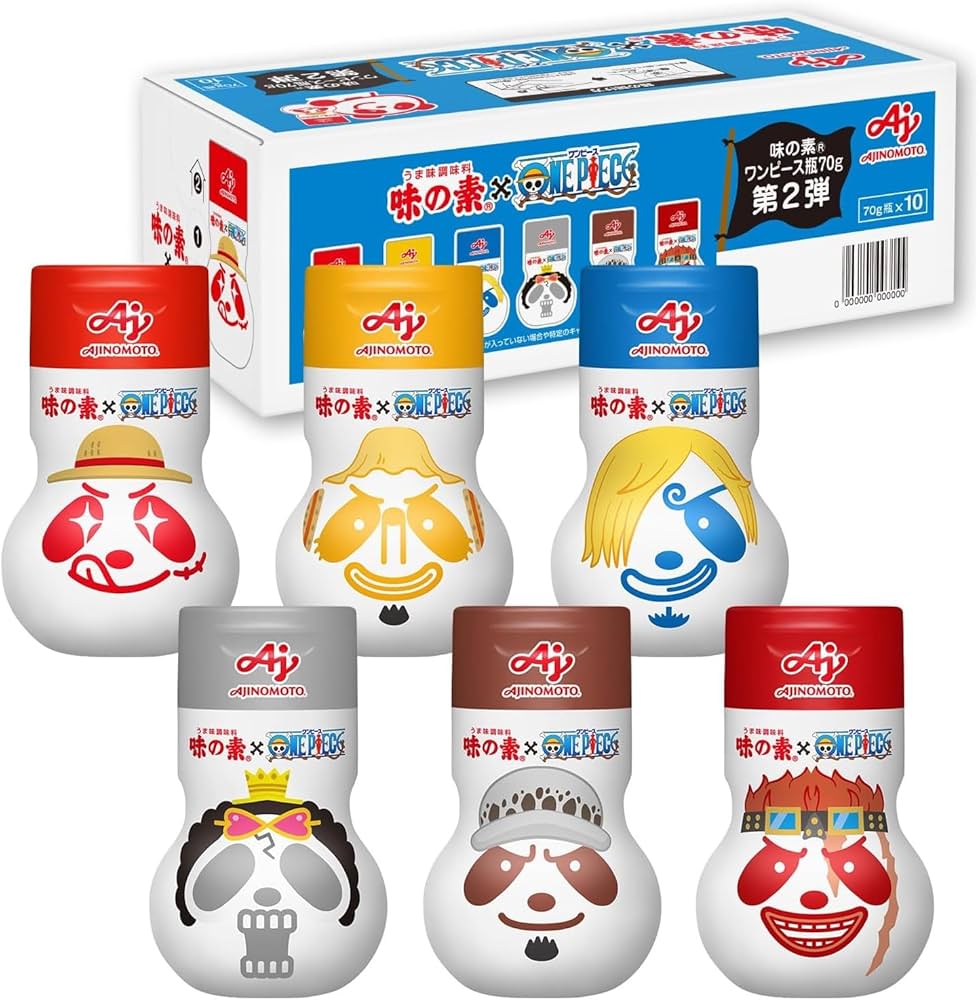 Amazon.co.jp: うま味調味料 ワンピース瓶 70g 第2弾 10個入 ONE PIECE