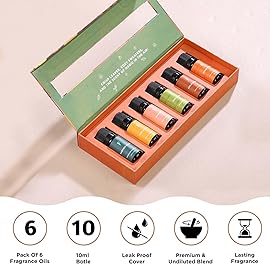 Folkulture Essential Oils for Diffuser | Fall Essential Oils Set of 6x0.34 fl oz | 60 ml Fragrance Oil, Diffusers Oils Fall Scents for Home | Oil Diffusers Fragrances for Diffusers | Pumpkin Spice oil