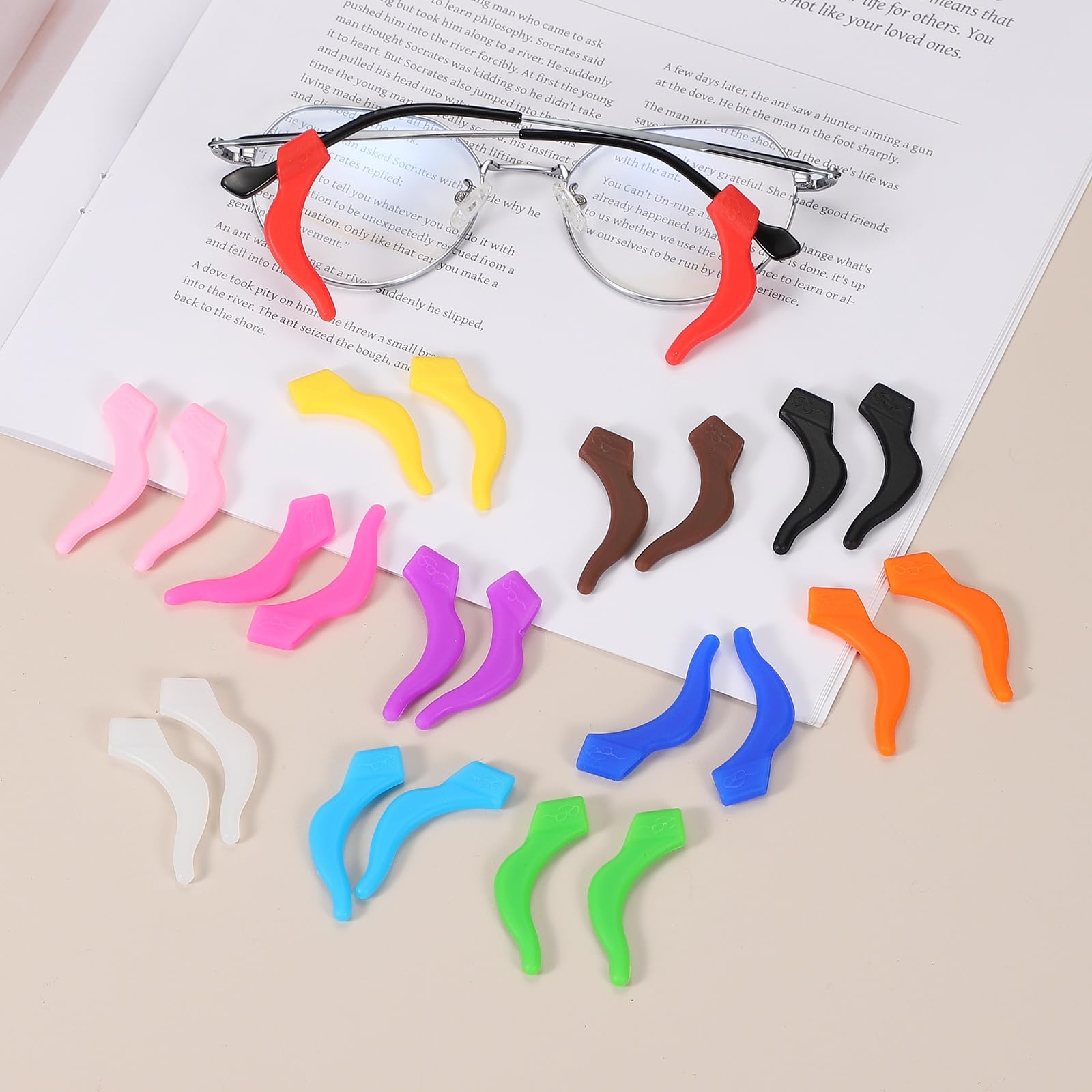 Supporto antiscivolo per occhiali, in silicone, per occhiali da vista