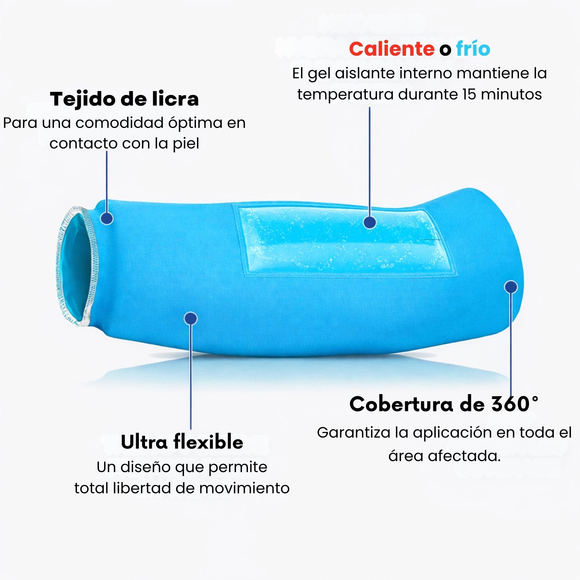Thermax IceThermax Sleeves Mangas Compresivas Frío y Calor Reutilizables – Knee Brace, Rodillera, Tobillera y Manga Brazo, Compresa Gel Terapia para el Dolor Articular