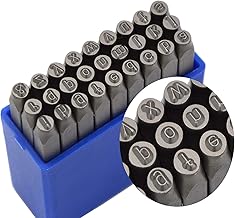 27pcs Heavy Duty Steel Stamp Lowercase Letter 5/64 2mm Hand Stamping Character Mark Code Alphabet Punch Kit for Bracelet Ring Jewelry Sheet Metal Plate Making Mold Die
