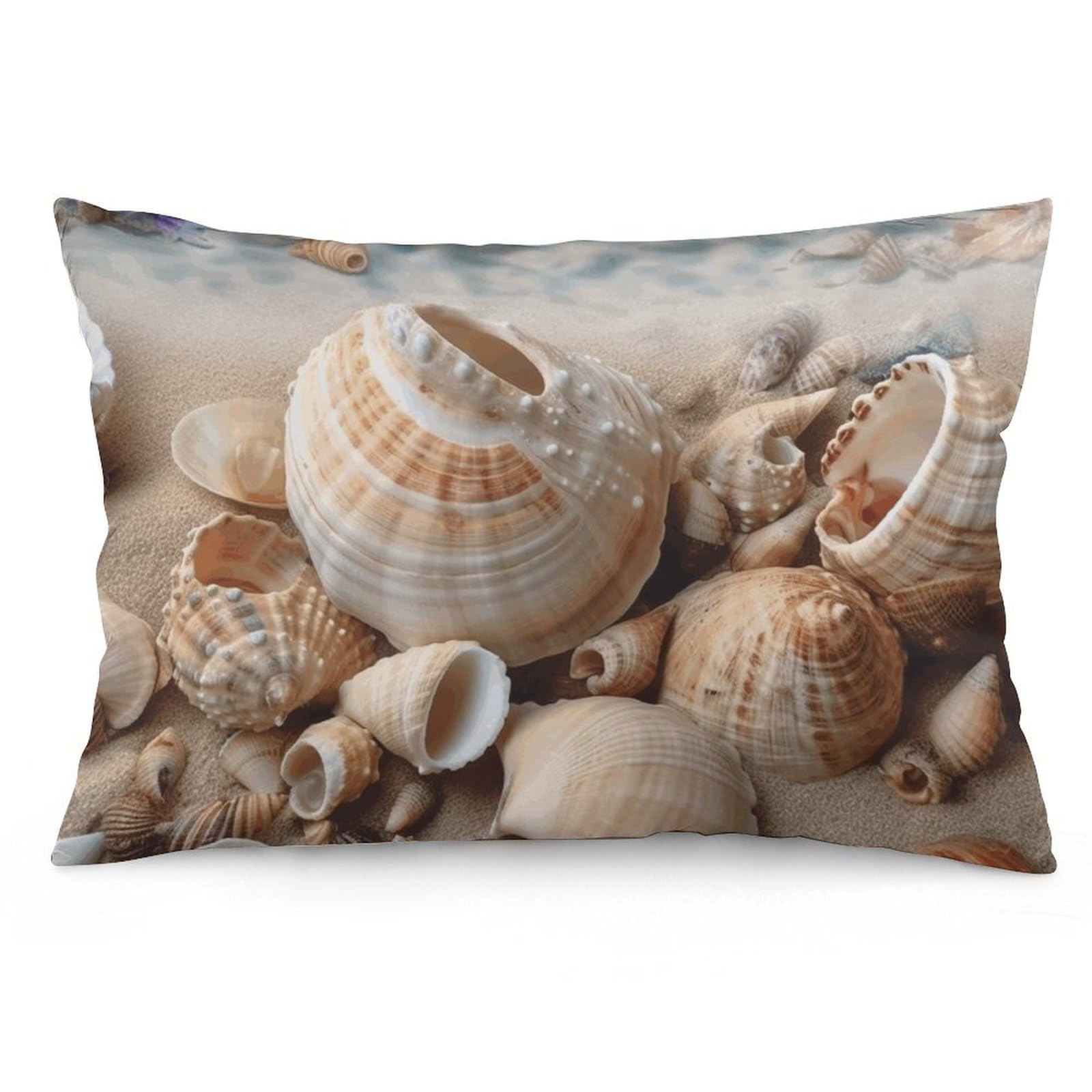 NTVOWPZO 2 Pack Decoration Throw Pillow Covers 20"x30" Pillowcases Covers Seashells by The Seashore Pillowcases Modern Farmhouse Home Decor Sofa Cushions Covers for Couch Bed Living Room
