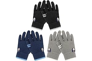 3 Pairs Winter Soft Knit Full Finger Gloves for Toddler Boys & Girls