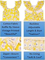 Vista 302 de Vestido de verano para niña, de algodón, con diseño floral