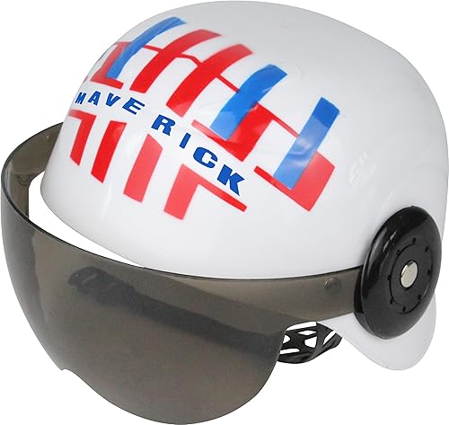 Miniatura 2 de Accesorio para disfraz de casco de Maverick blanco de piloto de combate de la Fuerza Aérea, Blanco