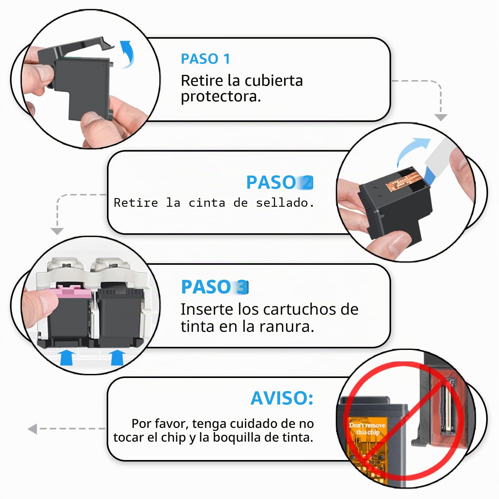 Cartuchos de Tinta 540 y 541, PG-540 CL-541 XL Repuesto para Cartuchos Canon 540 541, Tinta Impresora 540 y 541 Compatible con Pixma TS5150 TS5151 MX475 MG2250 MG3550 MG3600 MG3650