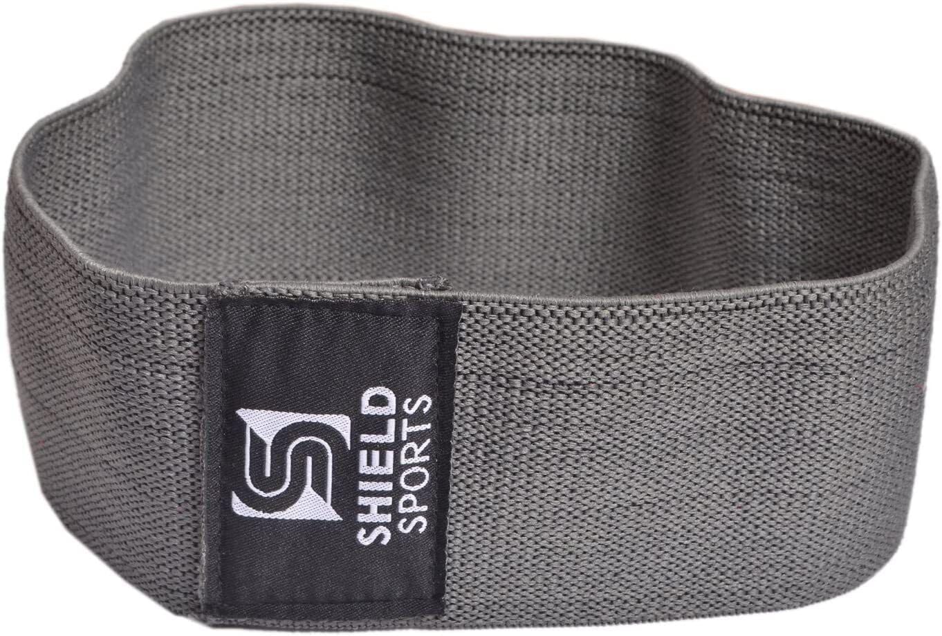 SHIELD SPORTSHip Circle - Premium Glute Resistance Band - Hip Warm Up Activation Ideal Before Weightlifting (Gray, Medium)