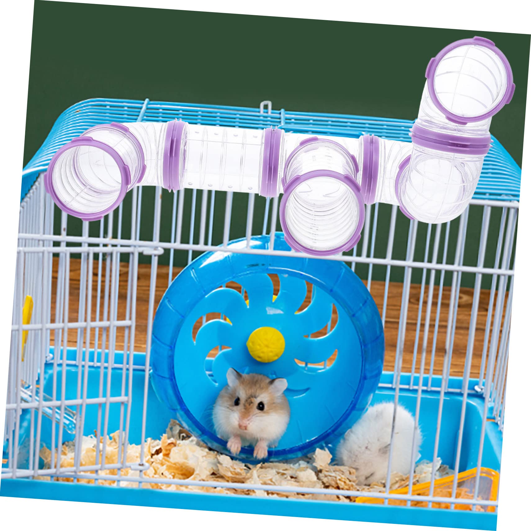 ibasenice 4 Sätze Hamster Röhrenset Teiliges DIY Spieltunnel Kit Flexiblen Verbindern für Kleine Haustiere Erweiterbar Leicht zu Reinigen zur Käfigerweiterung Labyrinth für Hamster