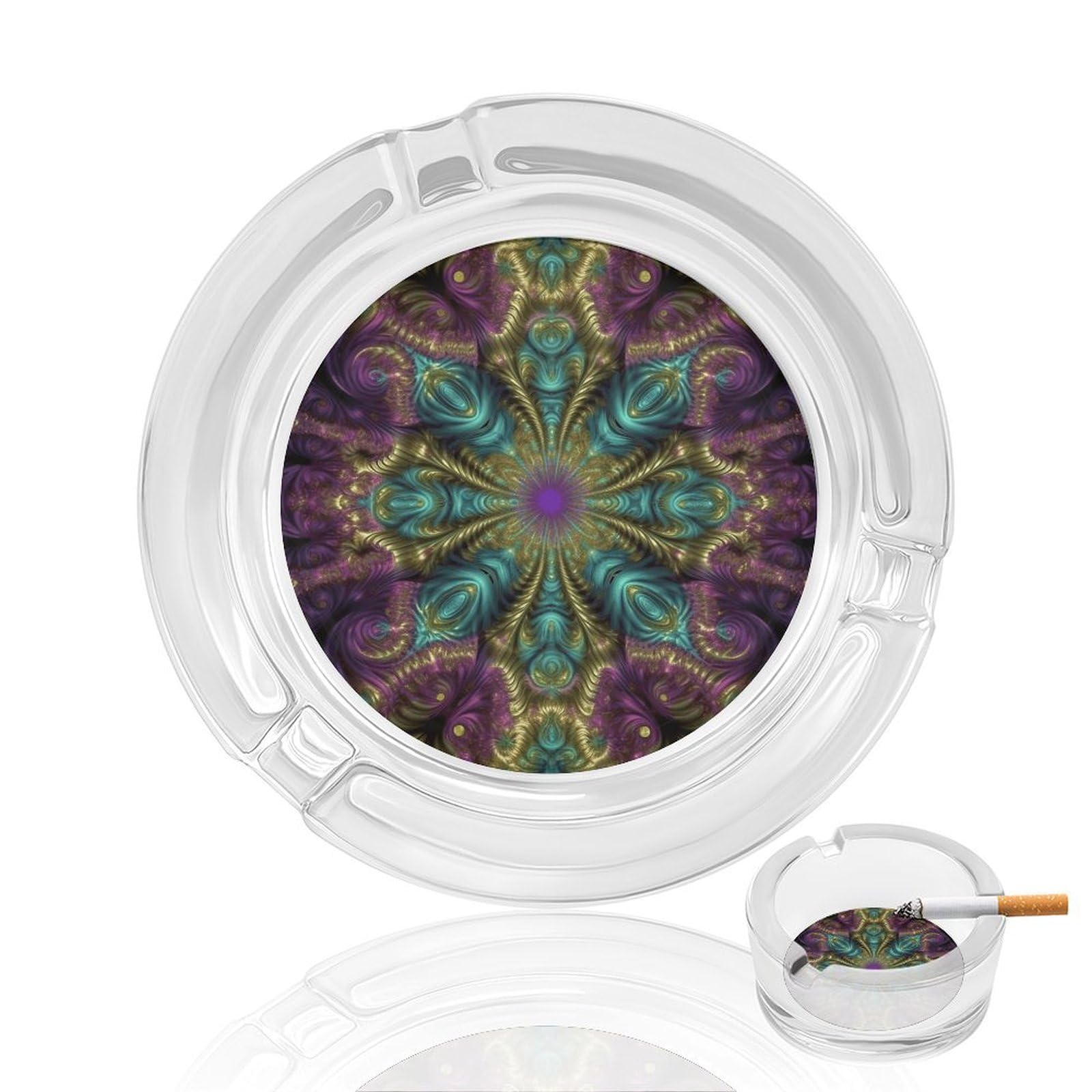 Cendrier en verre décoratif idéal pour offrir en cadeau maison