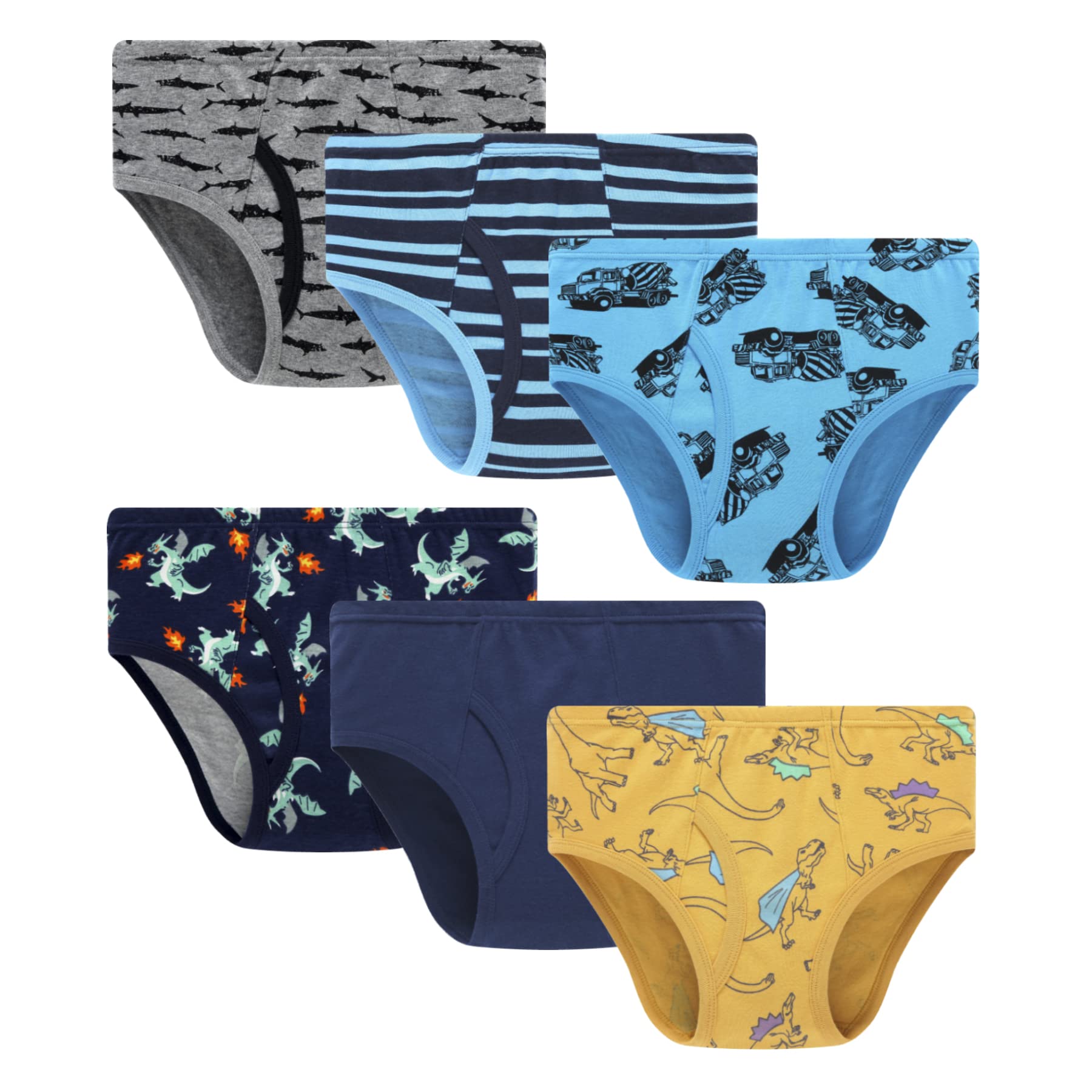 Winging DayLittle Boys' Cotton Brief Soft Underwear Multipack