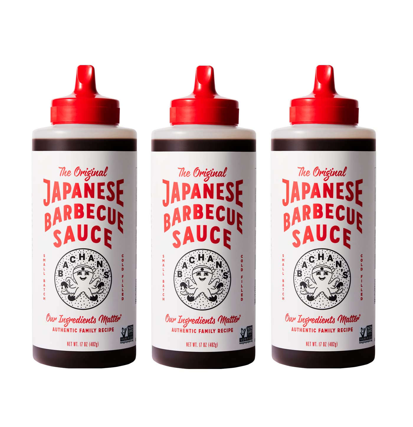 Bachan's - (3 pack) Original Japanese Barbecue Sauce. Small Batch, Non GMO, No Preservatives, Vegan and BPA free. Condiment for Wings, Chicken, Beef, Pork, Seafood, Noodle Recipes, and More.…