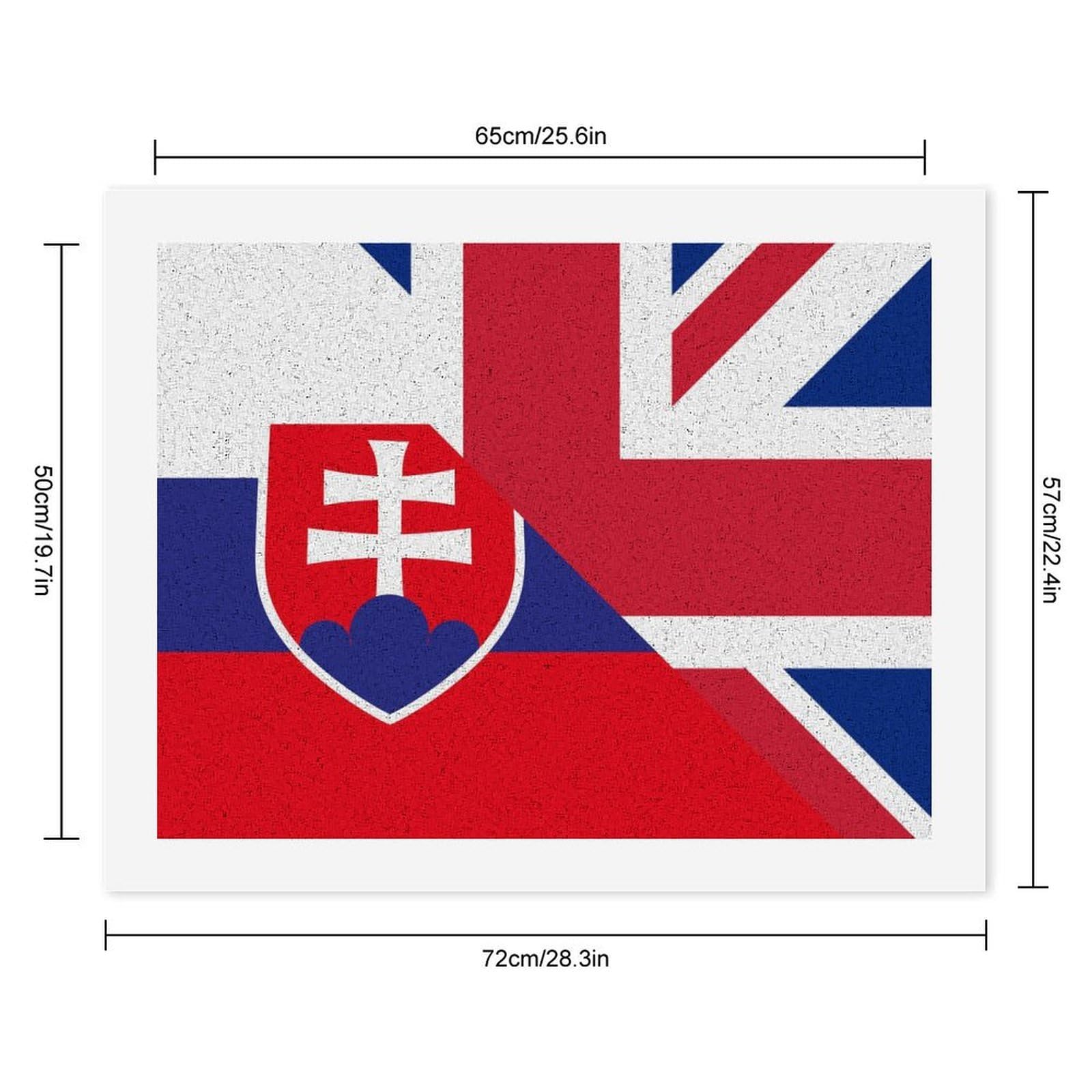 Lustiges Malen nach Zahlen für Erwachsene, Motiv: Birtische und Slowenien-Flagge, digitales Ölgemälde, Heimdekoration, Geschenk, 50 x 65 cm