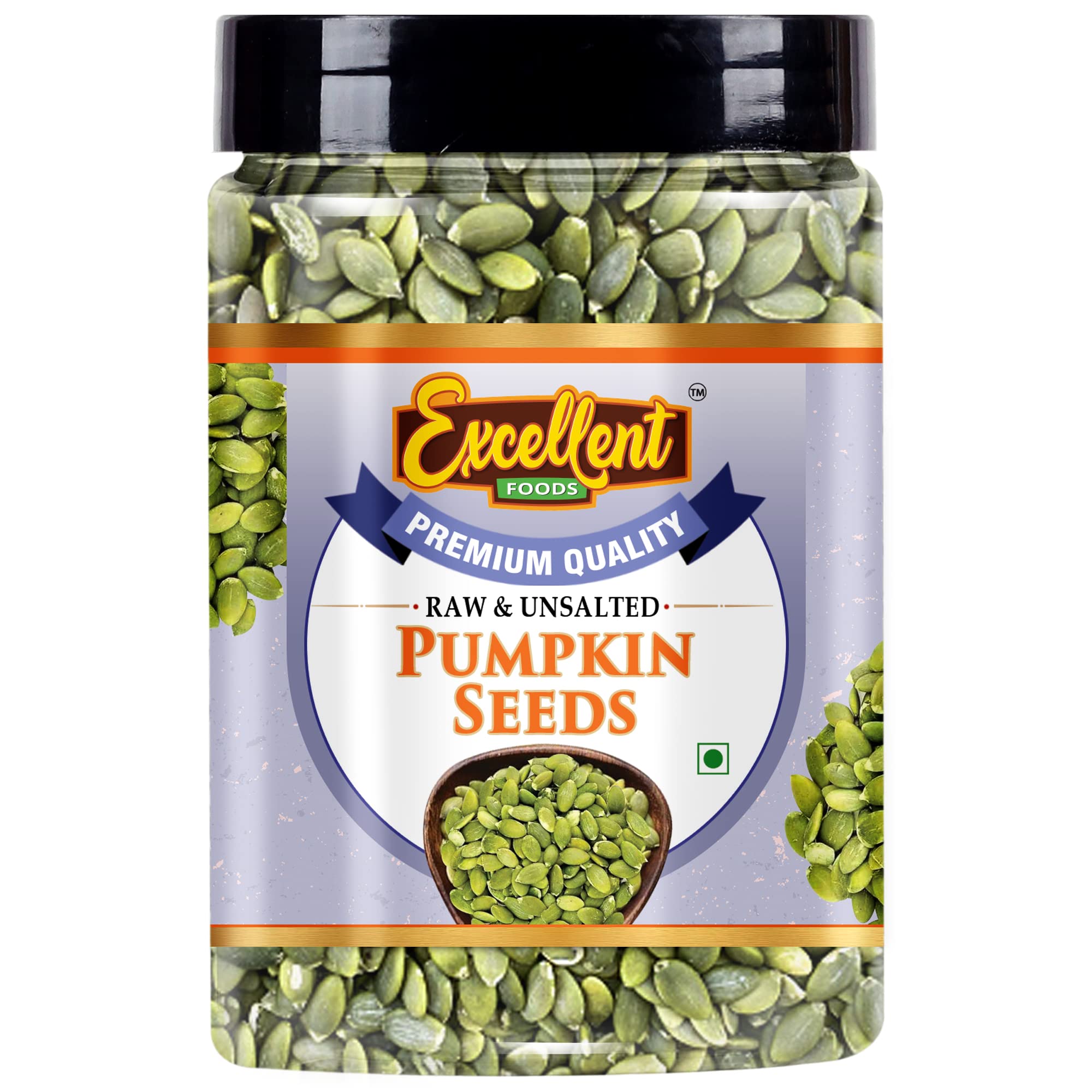 Excellent Foods - Raw and Unsalted Pumpkin Seeds (250 Gm)