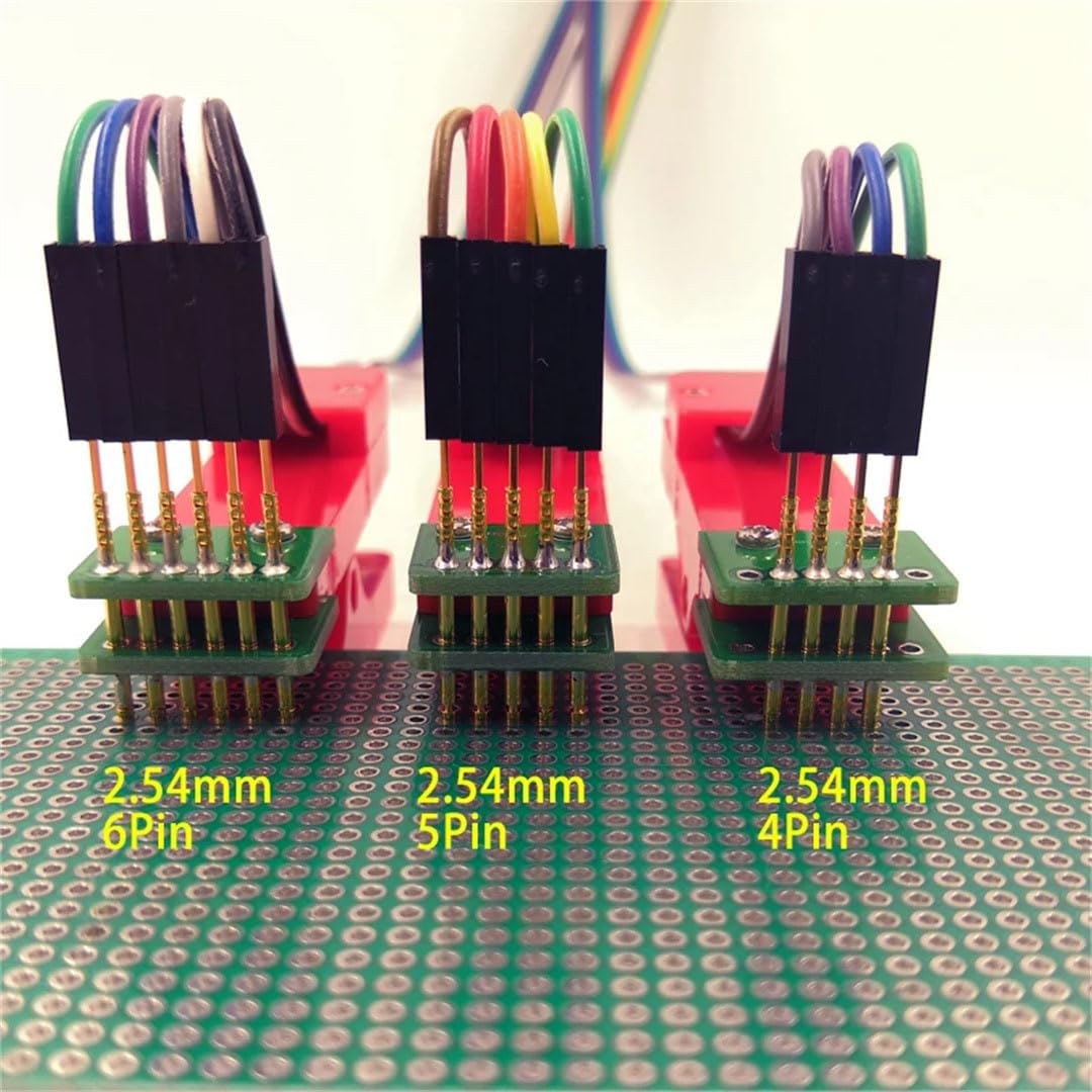 2.54 2.0 1.5 1.27 1.25 100Mil 50Mil 3P 4P 5P 6P 7P PCB Clip Morsetto Fixture Probe Pogo Pin Download Programma Masterizzazione 1,27 mm (fila singola) 6p