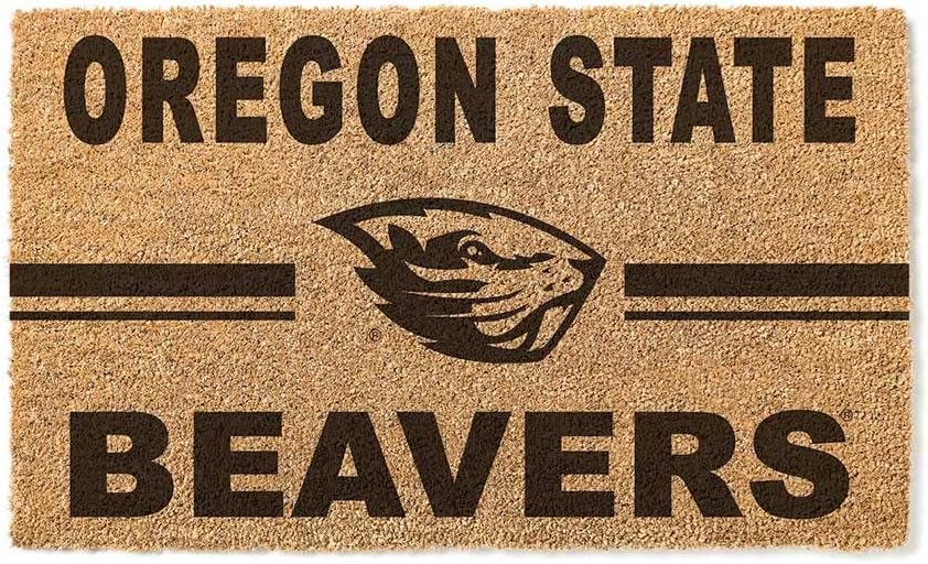 KH Sports Fan Logo Coir, 18x30 Inches, Outdoor Rug Display Your Team Spirit with This Unique Oregon State Beavers Doormat, One Size, Multi