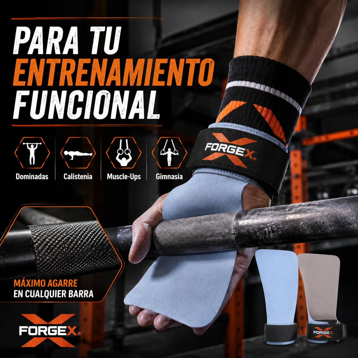 Calleras para Crossfit Pro Lock Protección Manos Soporte Muñeca Hombres Mujeres