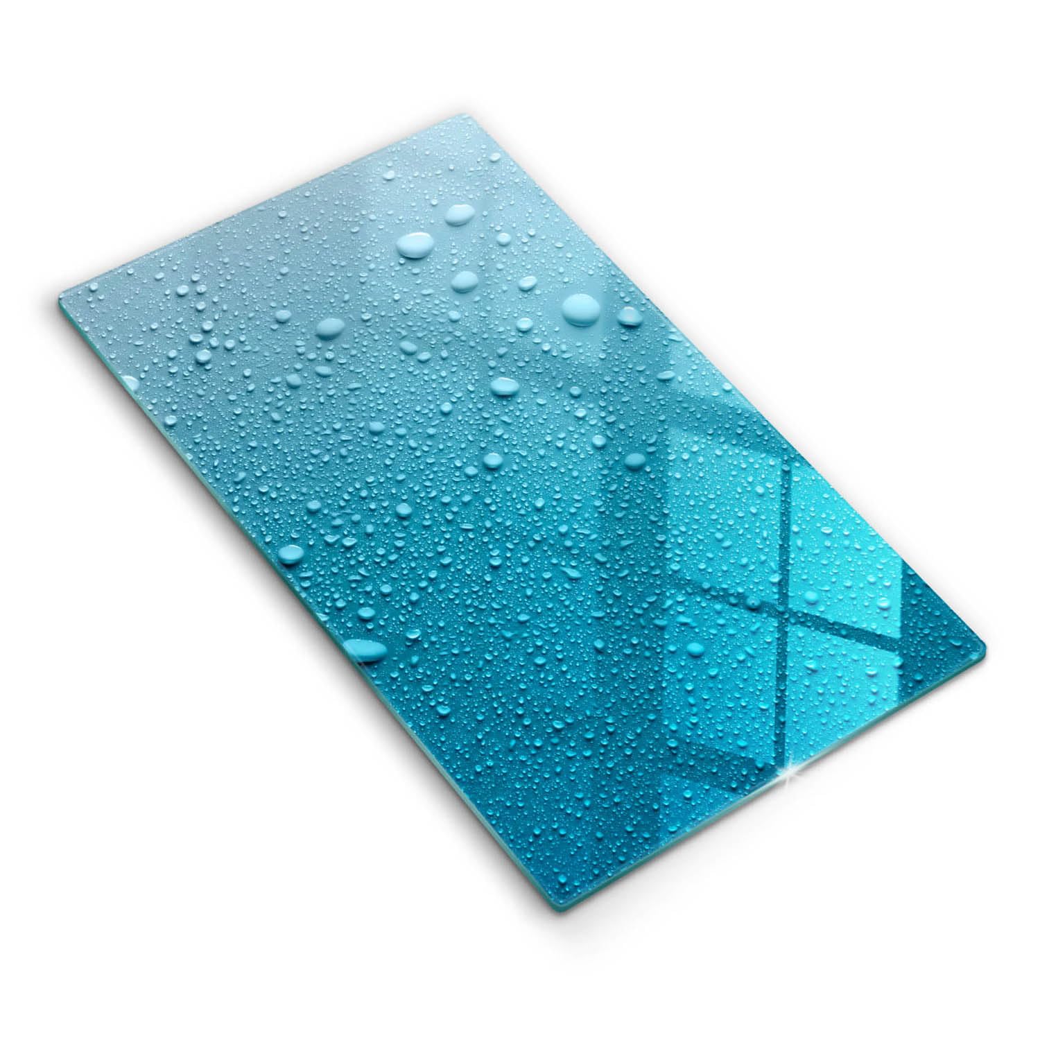 Plaque d'induction protection 30x52 cm Wallfluent motif gouttes d'eau pour cuisine