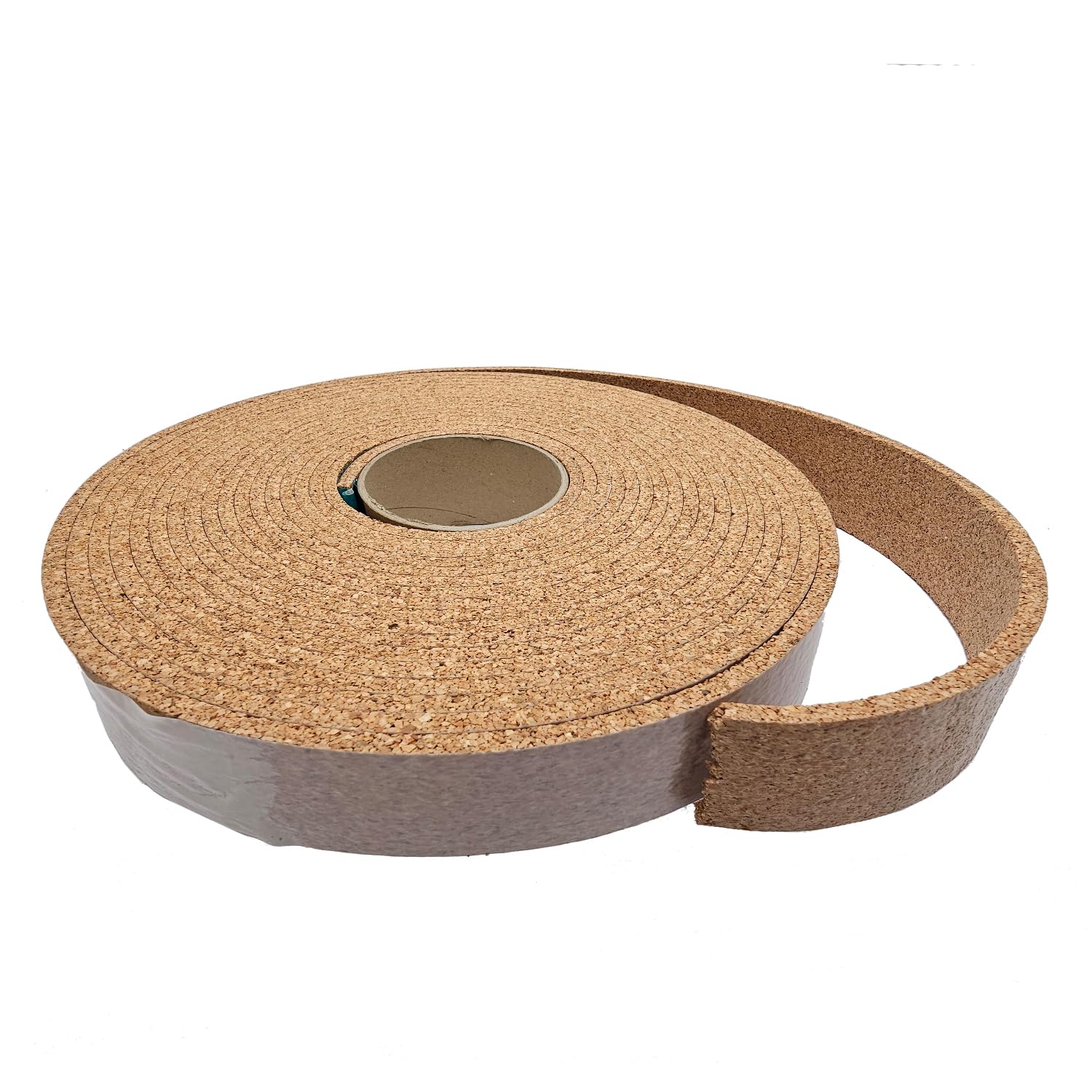 Cinta de sellado de corcho prensado natural, 50 mm x 5 mm, rollo de 10 m, aprox. 220 kg/m3, autoadhesiva por una cara